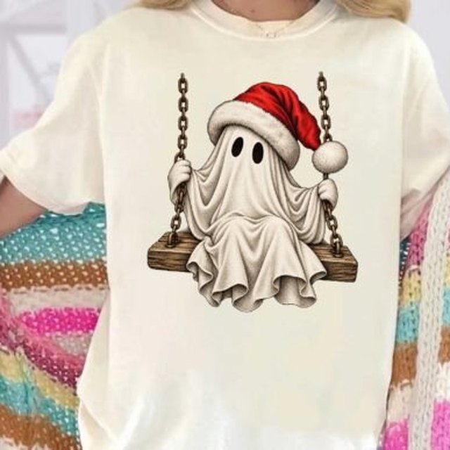 Christmas Ghost on a Swing
