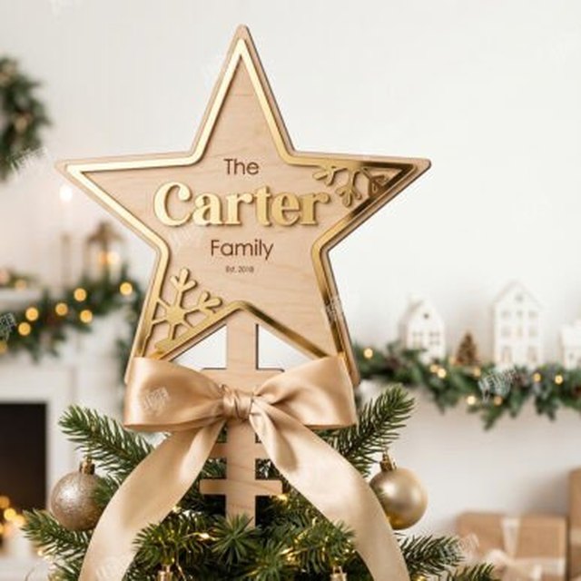 Family Name Tree Topper Star