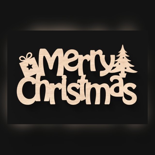 Merry Christmas Wooden Sign